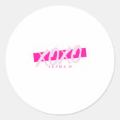 アルファオミクロンパイxゴシップ女子ステッカー ラウンドシール (正面)