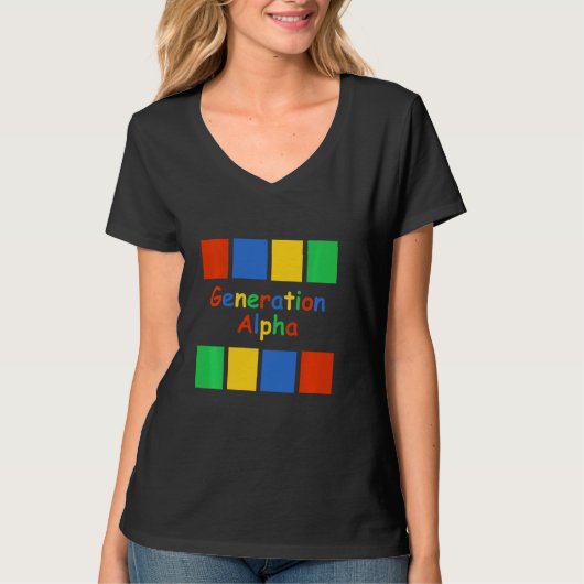 アルファカラーブロックの生成 Tシャツ (正面)