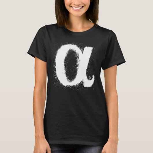 アルファギリシャ文字の記号ヘレニアアルファベット Tシャツ (正面)