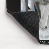 アルファグレーウルフ&ウィンター樺の木ツリー マウスパッド (コーナー)