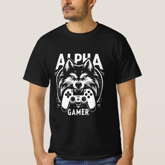 アルファゲーマーウルフコントローラー Tシャツ (正面)