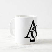 アルファシンボルとオメガ記号 |ギリシャ文字 コーヒーマグカップ (正面左)