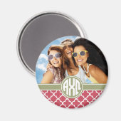 アルファチーオメガ |モノグラムと写真 マグネット (正面/裏面)