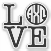 アルファチーオメガ |愛 シール (正面)