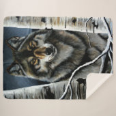 アルファティンバーウルフポプラの木 シェルパブランケット (正面(横))