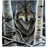 アルファティンバーウルフポプラの木 シャワーカーテン (正面)