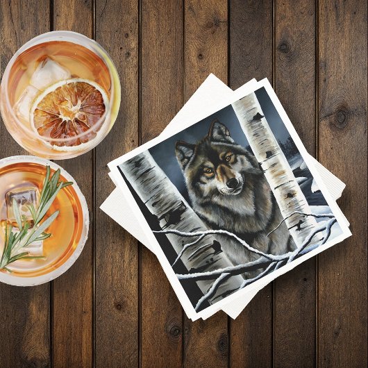 アルファティンバーウルフポプラの木 スタンダードカクテルナプキン