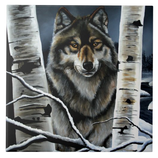 アルファティンバーウルフポプラの木 タイル (正面)