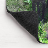 アルファティンバーウルフ&グレーウルフカッブワイルドライフアート マウスパッド (コーナー)