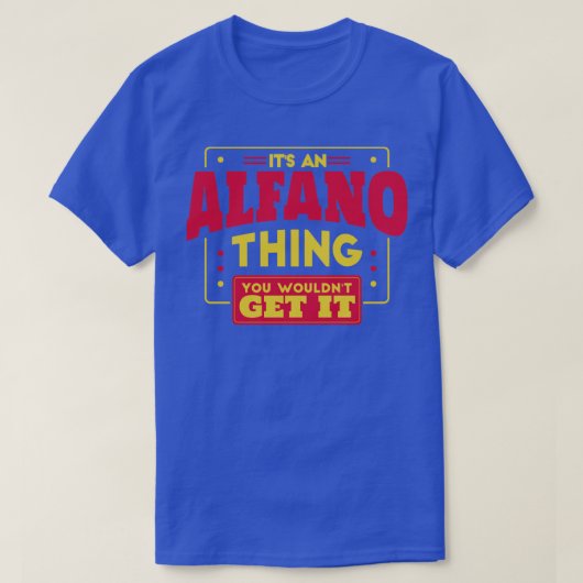 アルファノ Tシャツ (デザイン正面)