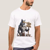 アルファパパおもしろい- Wolf PackリーダーTシャツ Tシャツ (正面)