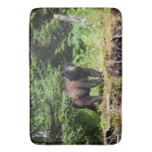 アルファブラックベア バスマット (正面縦)