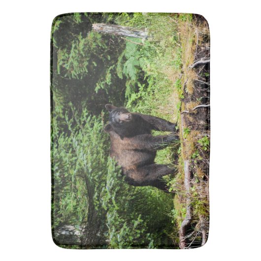 アルファブラックベア バスマット (正面縦)