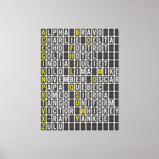 アルファブラボー・チャーリー キャンバスプリント (正面)