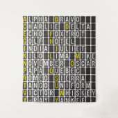 アルファブラボー・チャーリー タペストリー (正面)