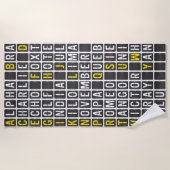 アルファブラボー・チャーリー ビーチタオル (正面)