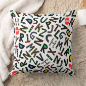 アルファベよくはしゃぐットカオス クッション (ブランケット)