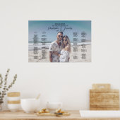 アルファベエレガントル結婚ト写真の座席表 ポスター (キッチン)