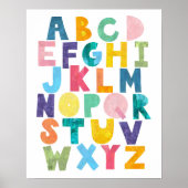 アルファベッカラフルトアートプリント ポスター (正面)