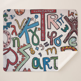 アルファベッカラフルトシェルパブランケット シェルパブランケット