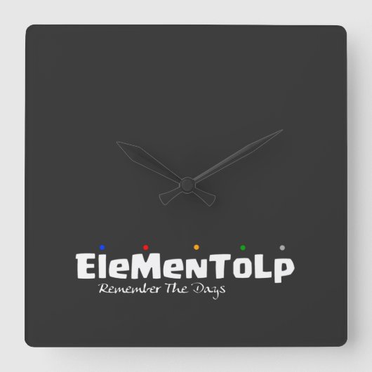 アルファベットおもしろいことわざ スクエア壁時計 (正面)