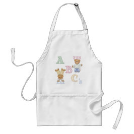 アルファベットおもしろいテディベア スタンダードエプロン