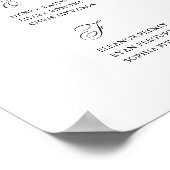 アルファベットお気に入りの順の私たちの人々エレガントな結婚式 ポスター (角)