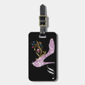 アルファベットきらきら光るラベル- SRF ラゲッジタグ (正面縦)