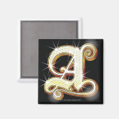 アルファベットきらきら光るA マグネット (正面/裏面)