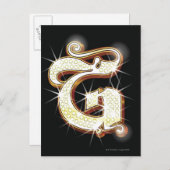 アルファベットきらきら光るG ポストカード (正面/裏面)