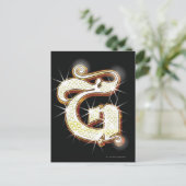 アルファベットきらきら光るG ポストカード (スタンド正面)