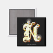 アルファベットきらきら光るN マグネット (正面/裏面)