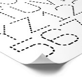 アルファベットと数字のポスター ポスター (角)