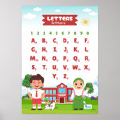 アルファベットと数字の学習 ポスター (正面)