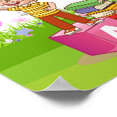 アルファベットと数字の教育ポスター ポスター (角)