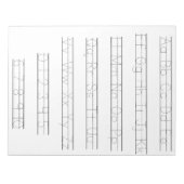 アルファベットと数字トレーシングワークシートのメモ帳 ノートパッド (正面)