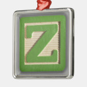 アルファベットのおもちゃのブロックZ メタルオーナメント (左)