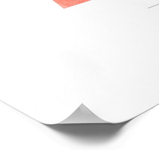 アルファベットのイニシャル　白いランとパンパスグラス ポスター (角)