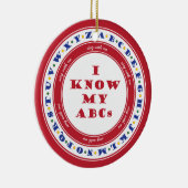 アルファベットのオーナメントを学んで下さい セラミックオーナメント (右)