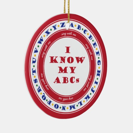 アルファベットのオーナメントを学んで下さい セラミックオーナメント (右)