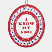 アルファベットのオーナメントを学んで下さい セラミックオーナメント (左)