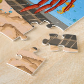 アルファベットのカニ30の特大パズルの部分 ジグソーパズル (側面)