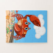 アルファベットのカニ30の特大パズルの部分 ジグソーパズル (横)