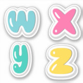 アルファベットのステッカー シール (正面)