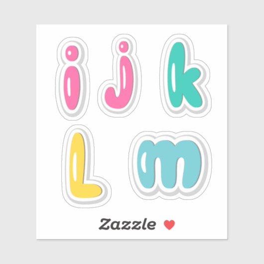 アルファベットのステッカー シール (シート)