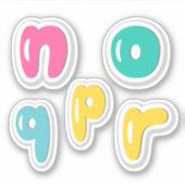 アルファベットのステッカー シール (正面)