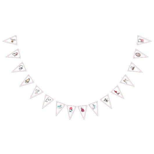 アルファベットのストーリーブックabc学校パーティー バンティングフラッグ (全)