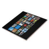 アルファベットのスペルは写真文字 タイル (側面)