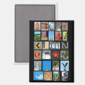 アルファベットのスペルは写真文字 マグネット (正面/裏面)