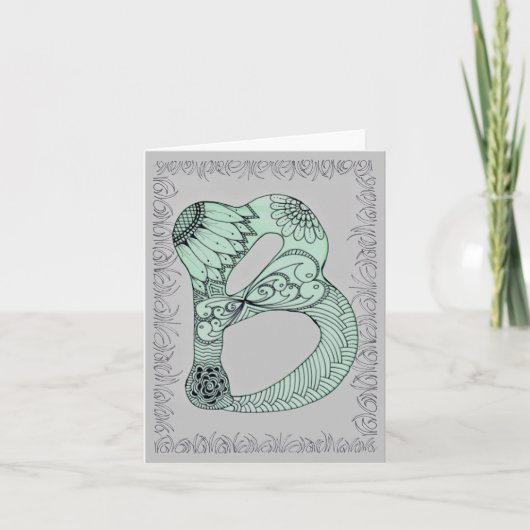 アルファベットのノートカードB ノートカード (正面)